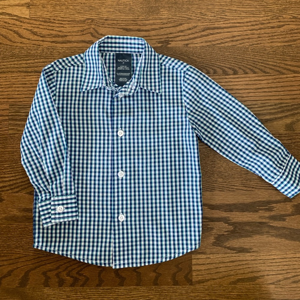 Blue, white shirt for boys